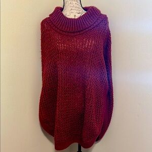 LC Lauren Conrad Sweater Poncho One Size Rust